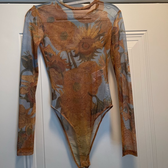 ZARA TULLE GOGH SUNFLOWER BODYSUIT - Picture 7 of 7